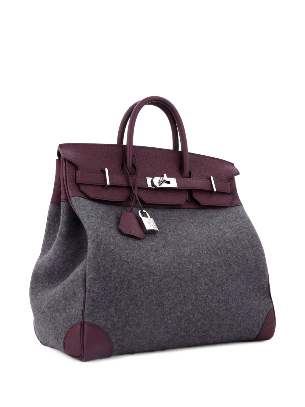 Hermès Pre-Owned Go Team HAC Birkin Bag Felt and Togo with Palladium Hardware 40 tote bag | Grey | Image 1