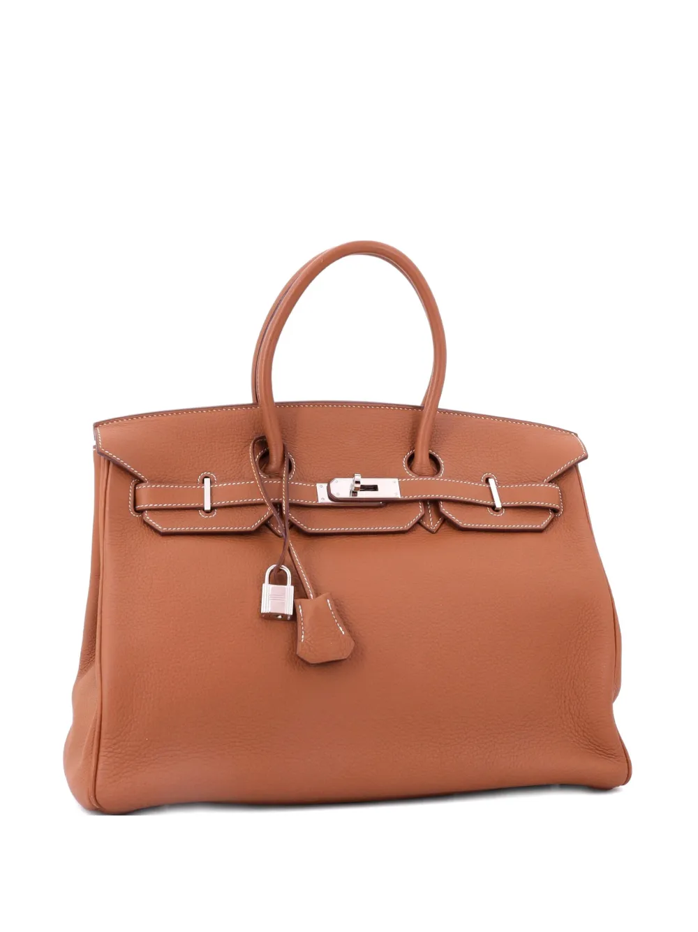 Hermès Pre-Owned Borsa tote Birkin 35 in pelle Togo con dettagli in palladio - Marrone