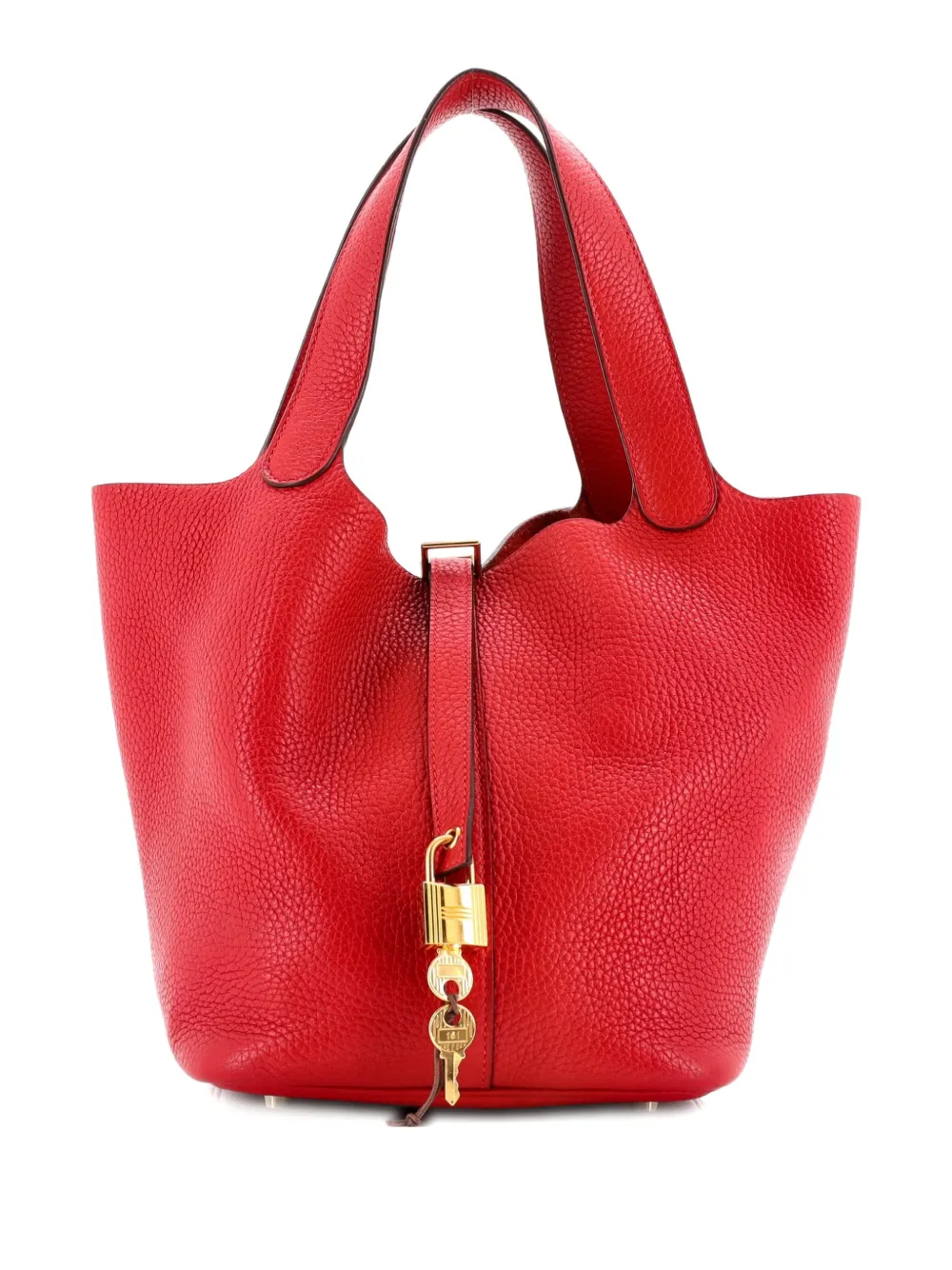 Hermès Pre-Owned Picotin Lock Bag Clemence MM bucket bag - Red