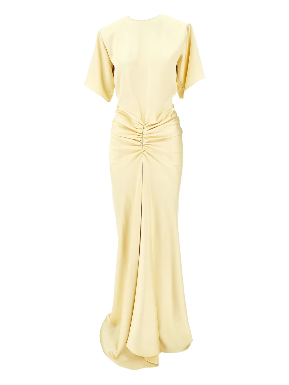 THE ANDAMANE Iris ruched maxi dress - Giallo