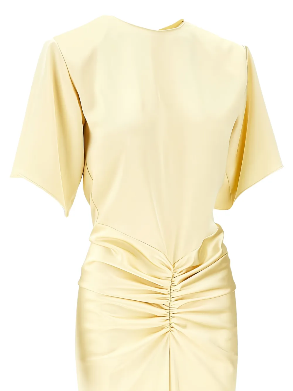 THE ANDAMANE Iris ruched maxi dress - Geel