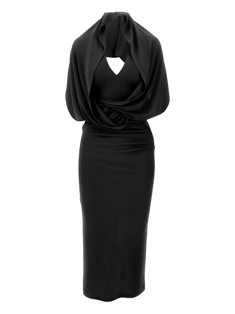 THE ANDAMANE Annie open-back midi dress - Nero