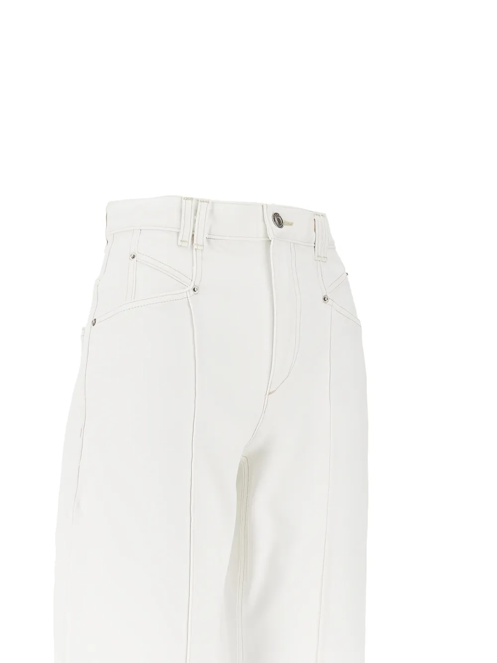 ISABEL MARANT Drolane logo-patch jeans - Wit