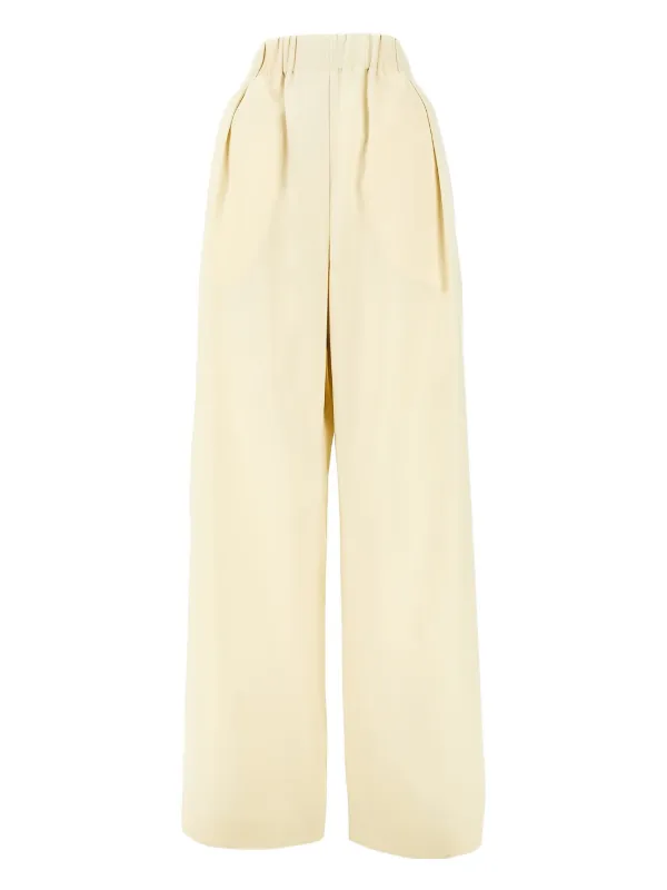 Jil Sander Pleated Elasticated Trousers in Neutrals
