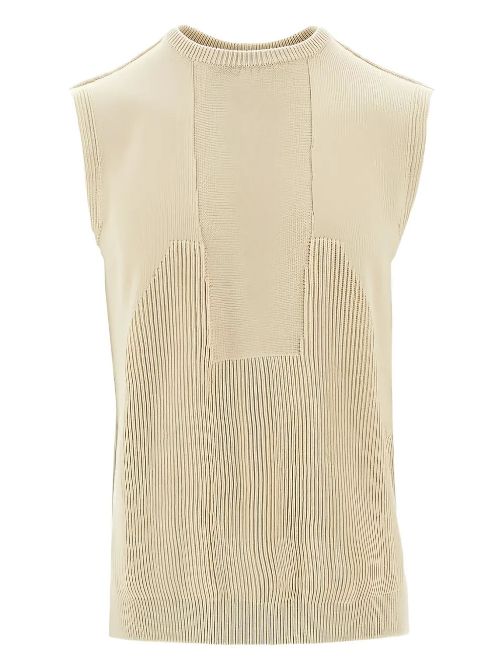 Rick Owens ribbed-detail round-neck gilet - Toni neutri