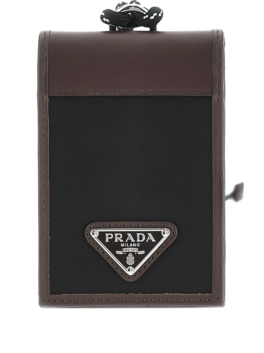 Prada logo-plaque cardholder - Nero