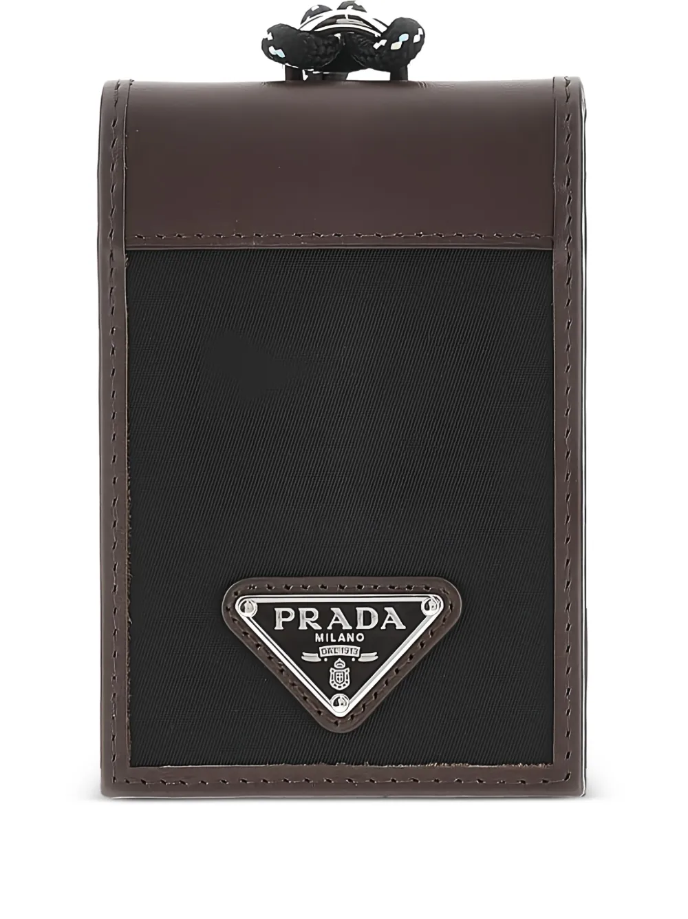 Prada logo-plaque cardholder - Nero