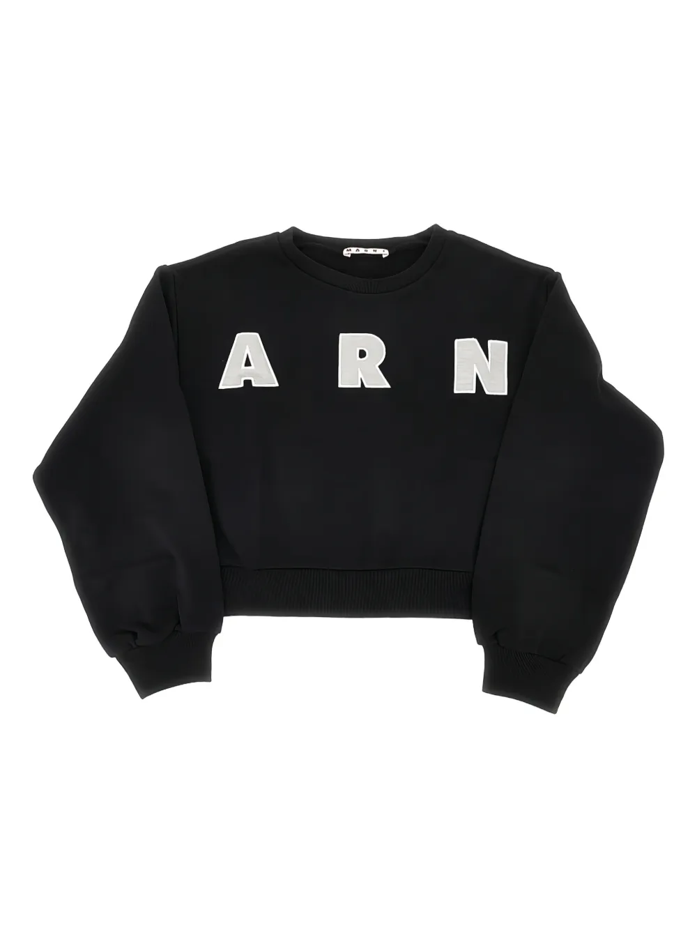Marni Kids lettered crew-neck sweatshirt - Nero
