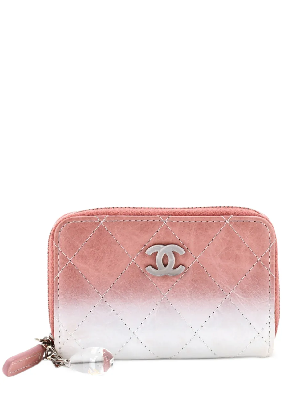CHANEL Pre-Owned CC Zip Coin Purse Ombre Quilted Calfskin small wallets - Rosa