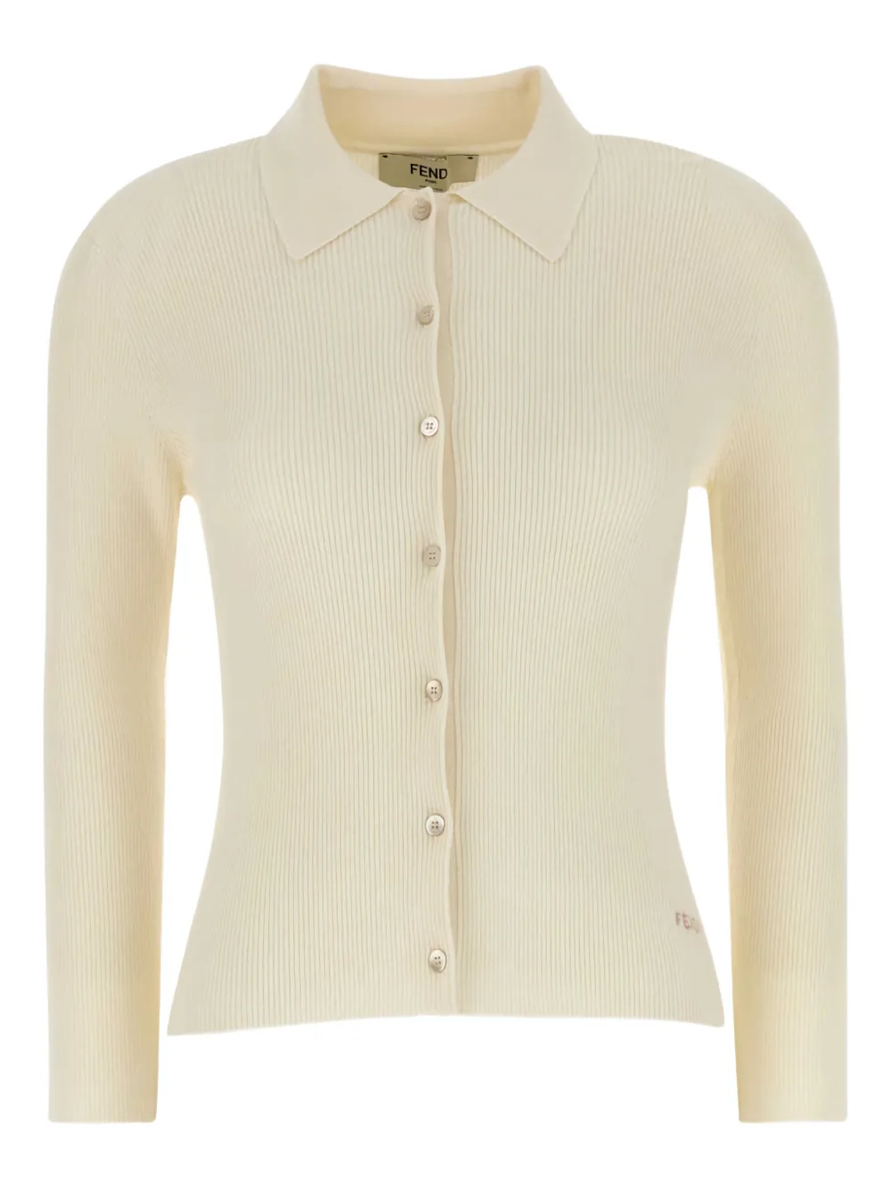 FENDI ribbed-knit shirt - Yellow