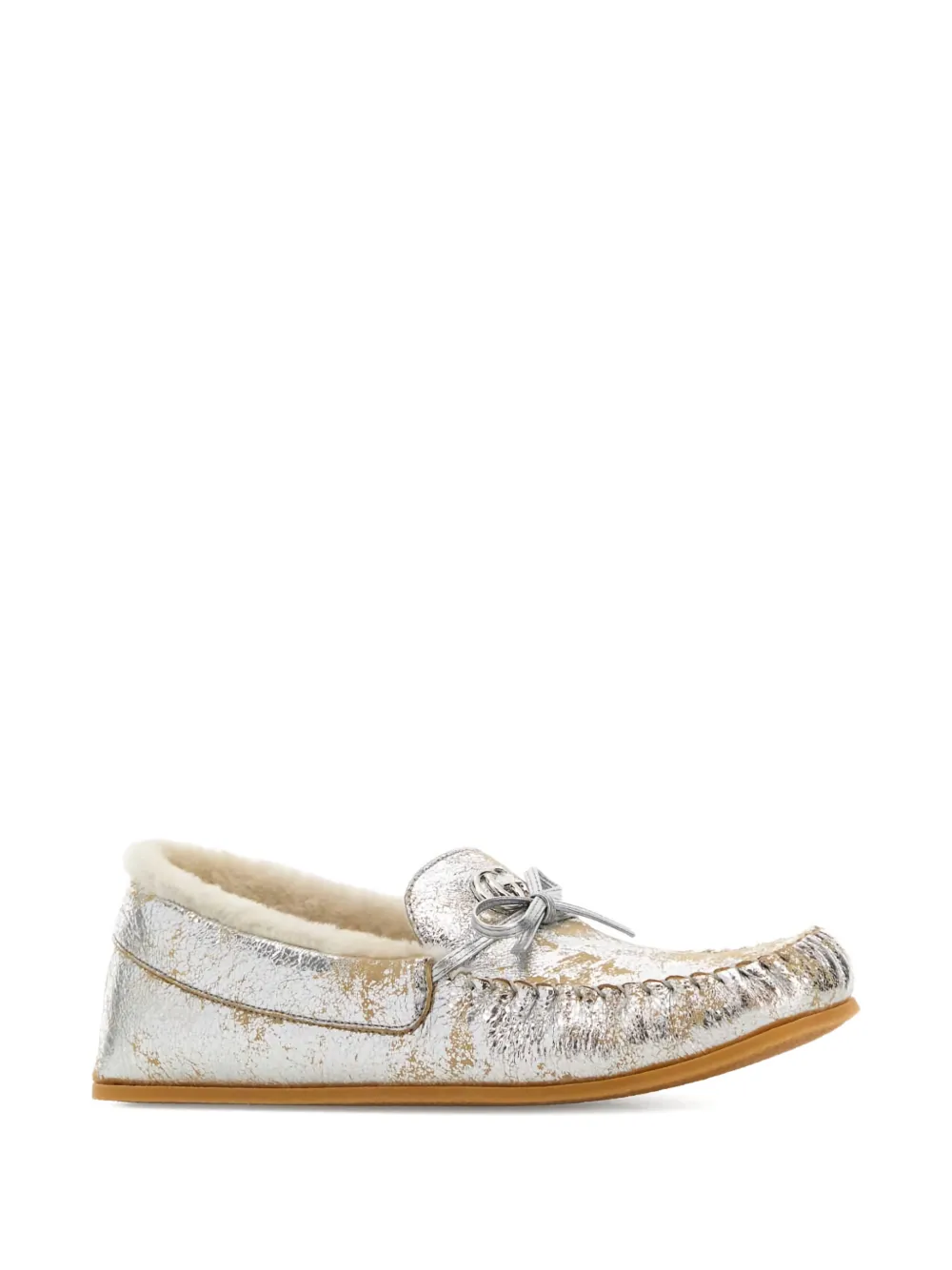 Gucci Bonnie metallic loafers Zilver