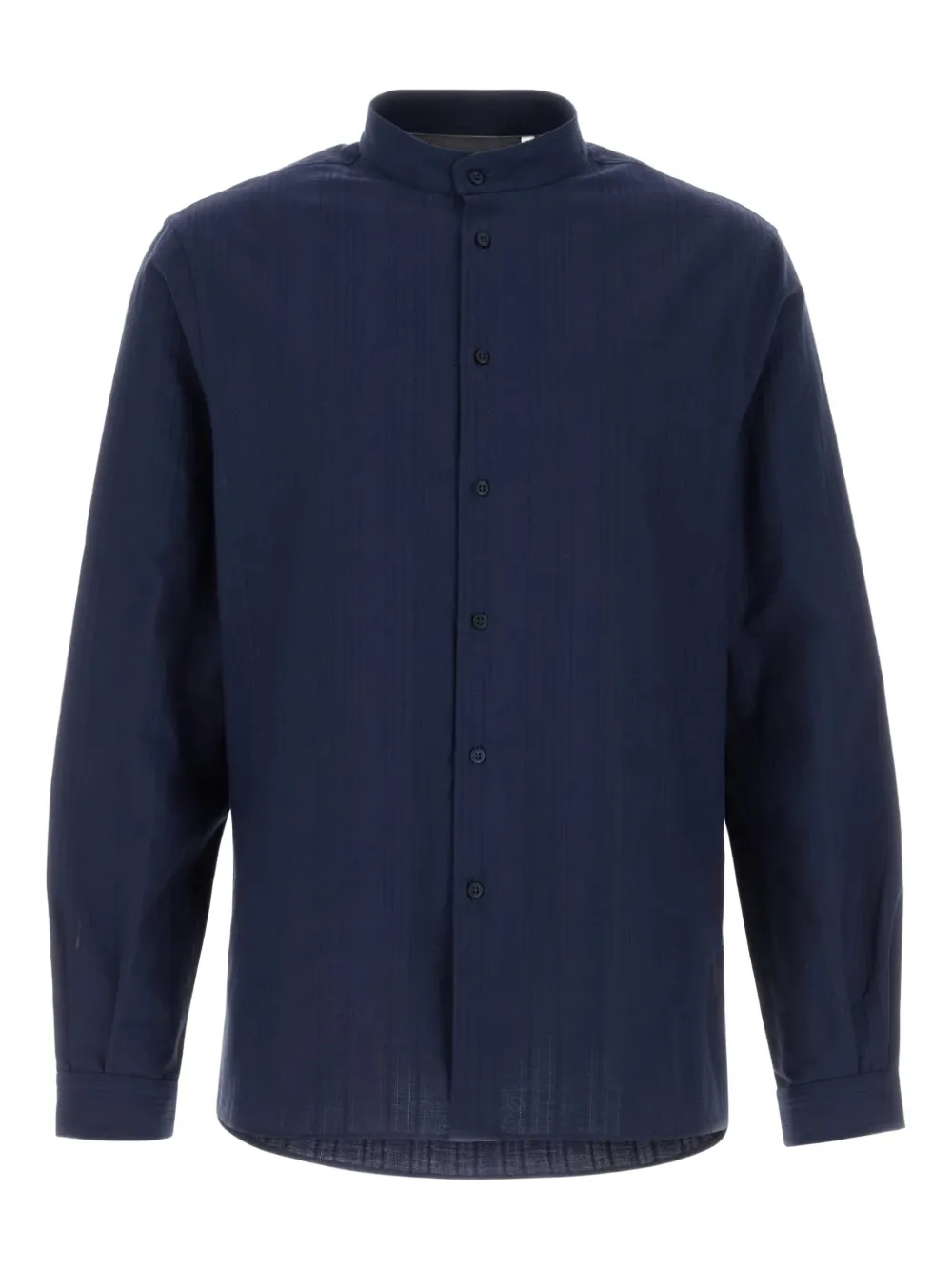 Brunello Cucinelli mandarin-collar shirt - Blu