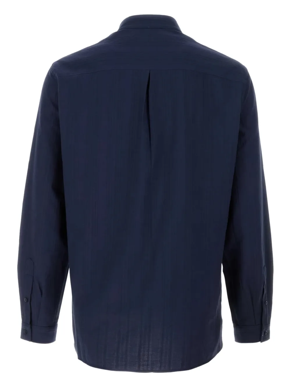 Brunello Cucinelli mandarin-collar shirt - Blauw