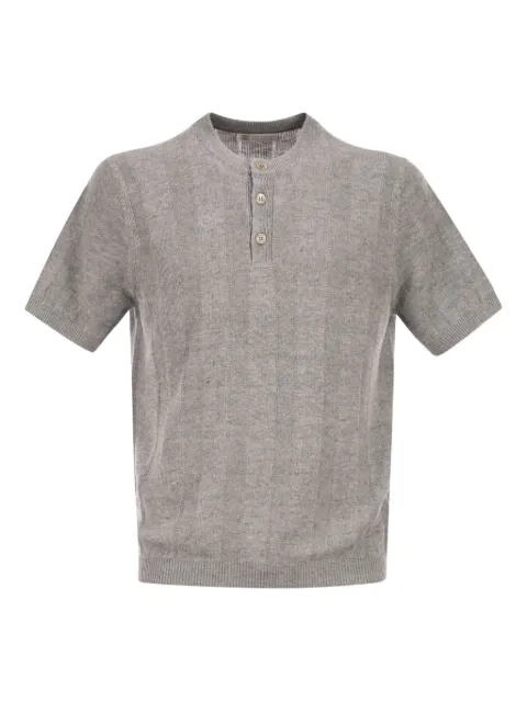 Brunello Cucinelli ribbed-collar polo shirt