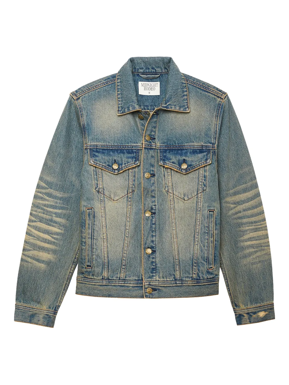 MIDNIGHT RODEO distressed denin jacket - Blu