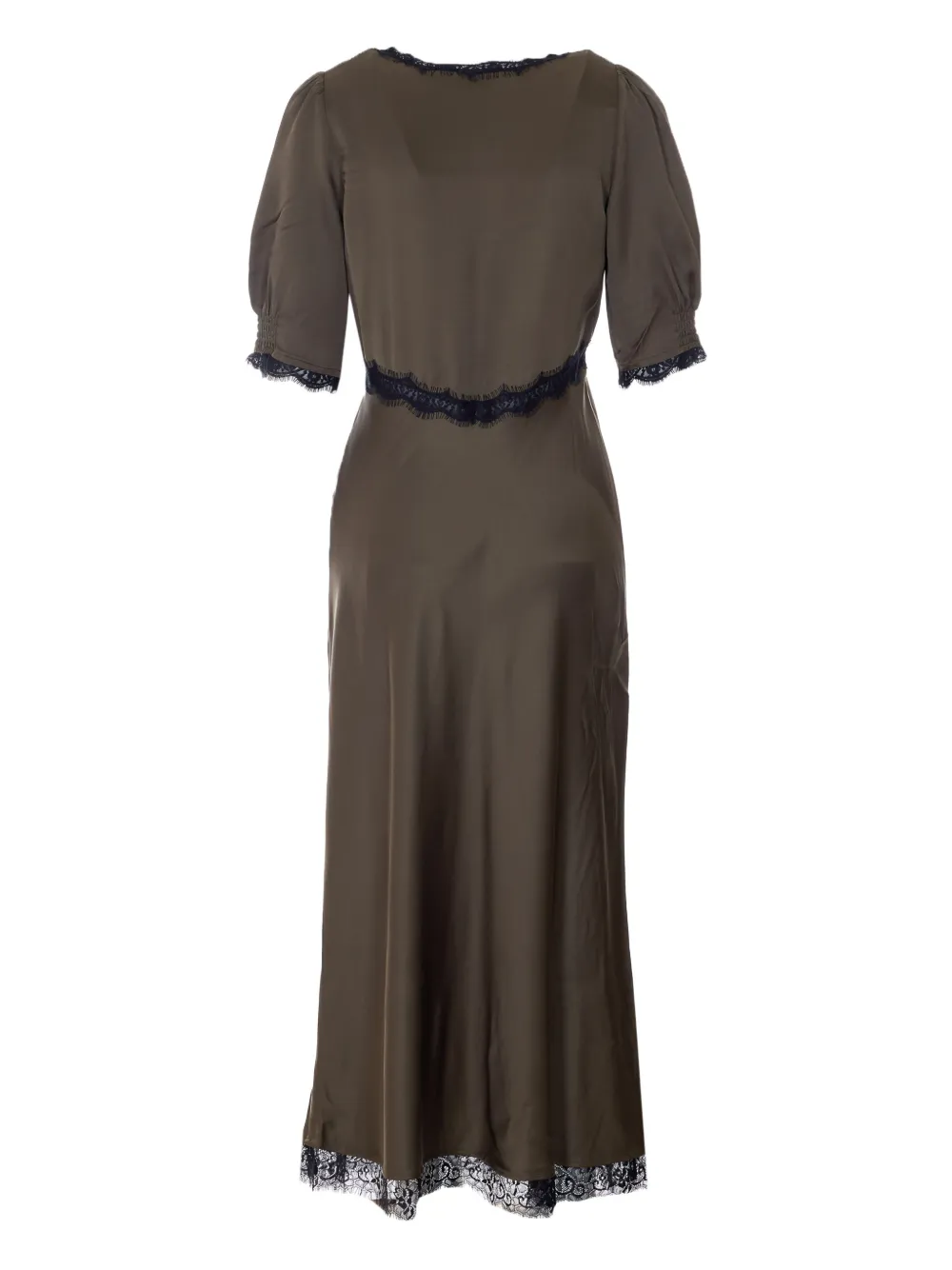 Rixo Annina lace V-neck midi dress - Groen