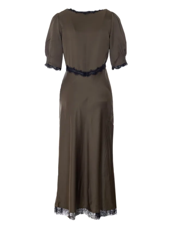 Rixo Annina Lace V-neck Midi Dress | Green | FARFETCH Rixo Annina Lace V-neck Midi Dress | Green | FARFETCH