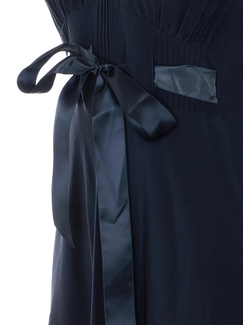 Rixo Marlice midi-jurk met kant en V-hals Blauw