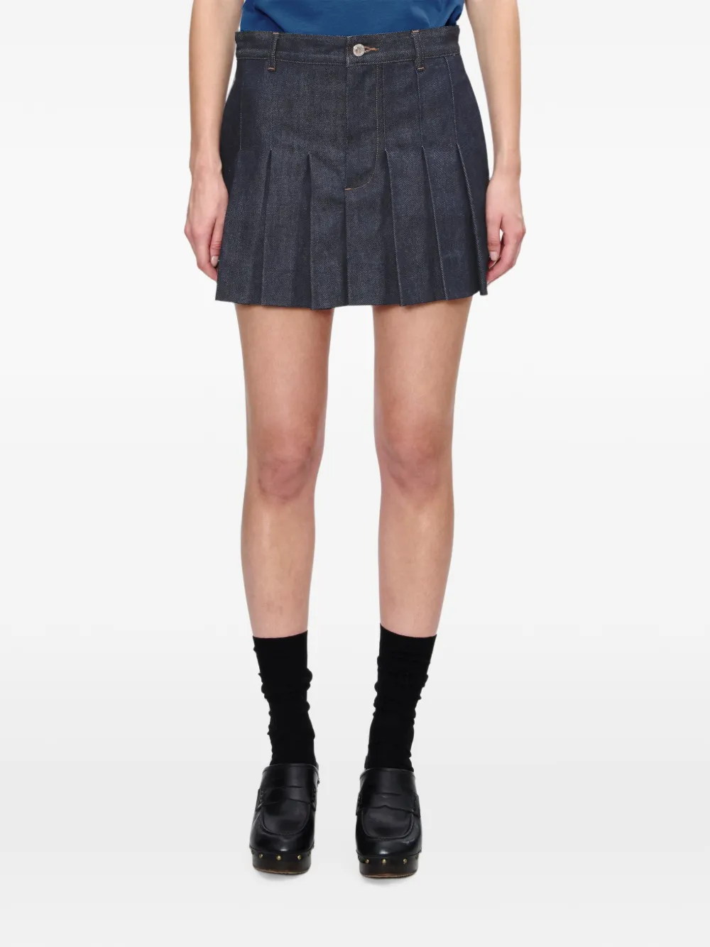 A.P.C. Mini-plooirok Blauw
