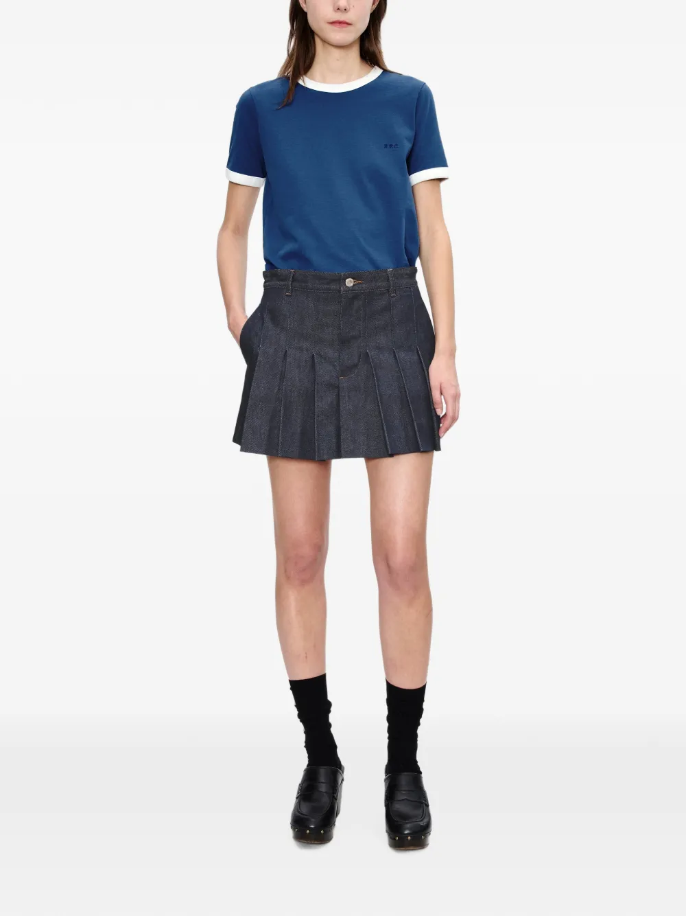A.P.C. Mini-plooirok Blauw