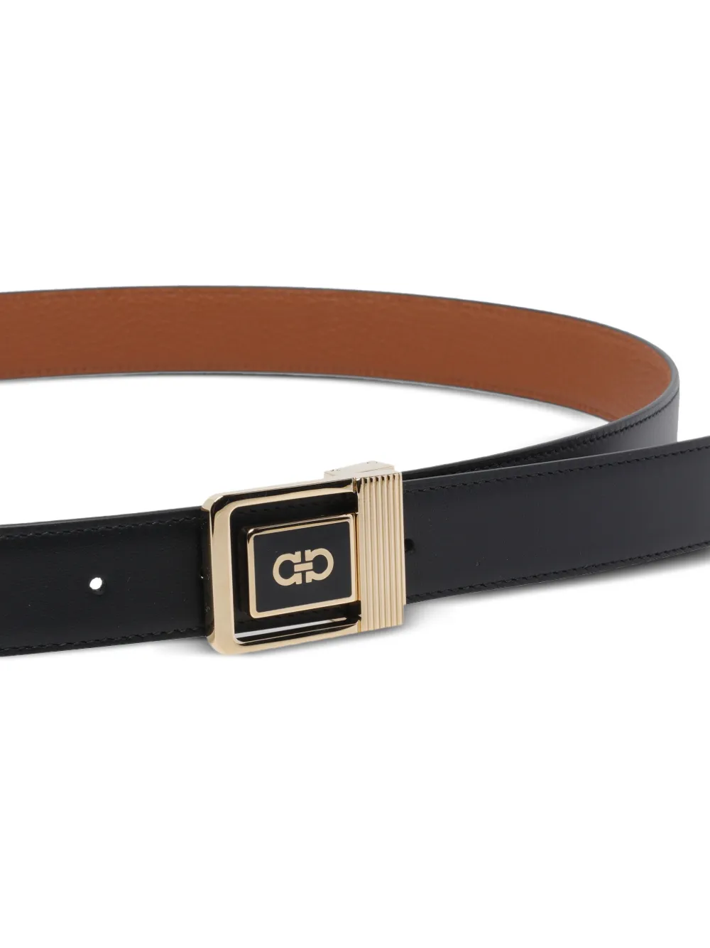 Ferragamo logo reversible belt - Zwart