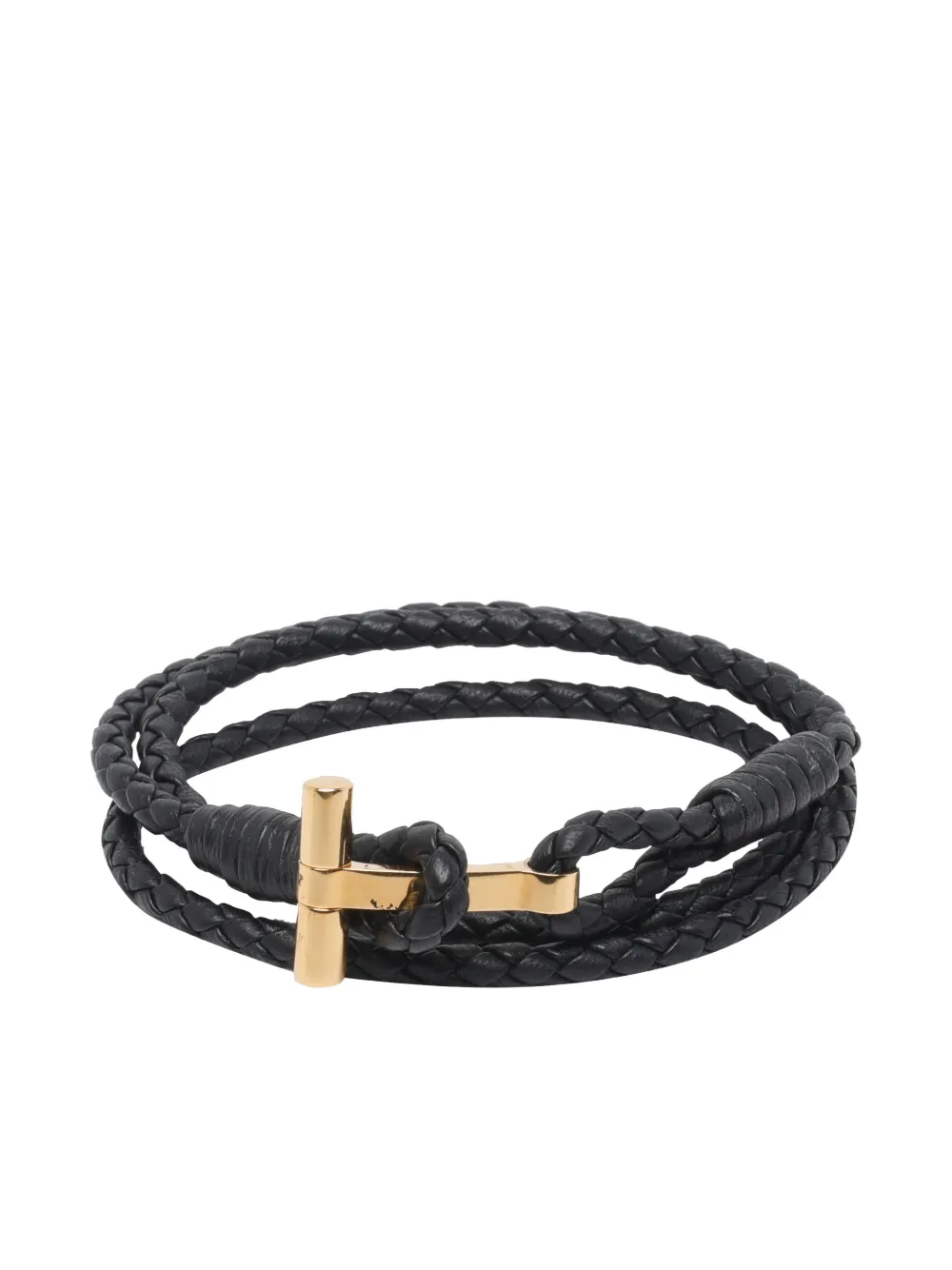 TOM FORD braided logo bracelet - Nero