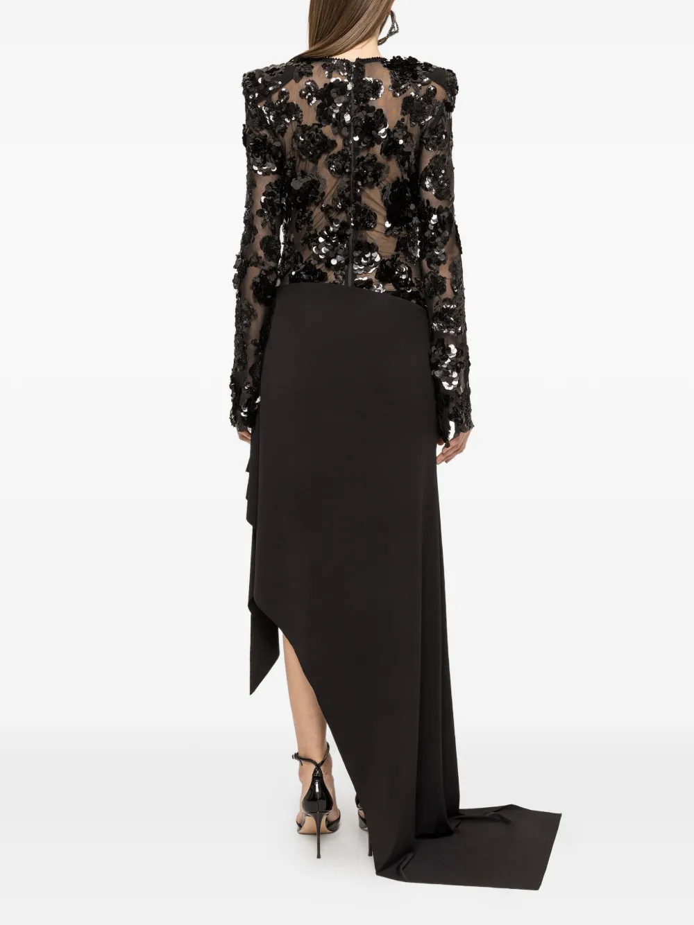 NISSA Maxi-jurk met pailletten Zwart
