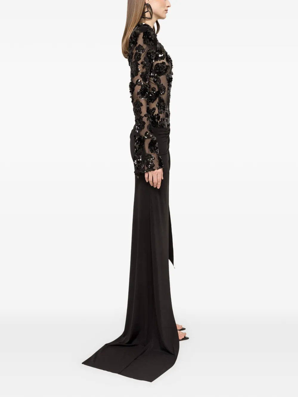 NISSA Maxi-jurk met pailletten Zwart