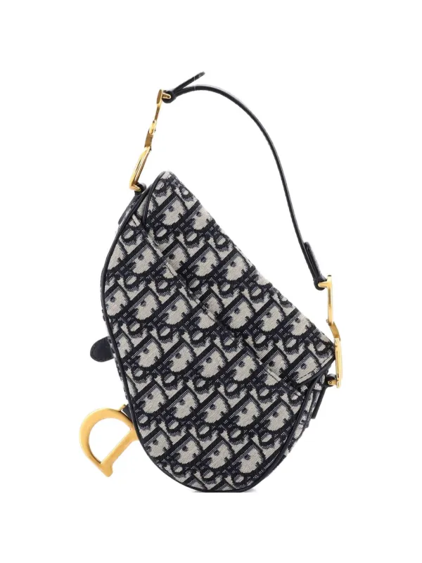 Christian Dior Pre-Owned サドル ハンドバッグ オブリーク キャンバス