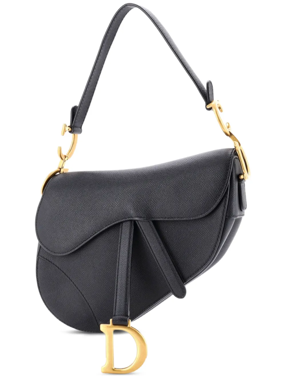 Christian Dior Pre-Owned Saddle Handbag Leather Medium shoulder bag - Nero