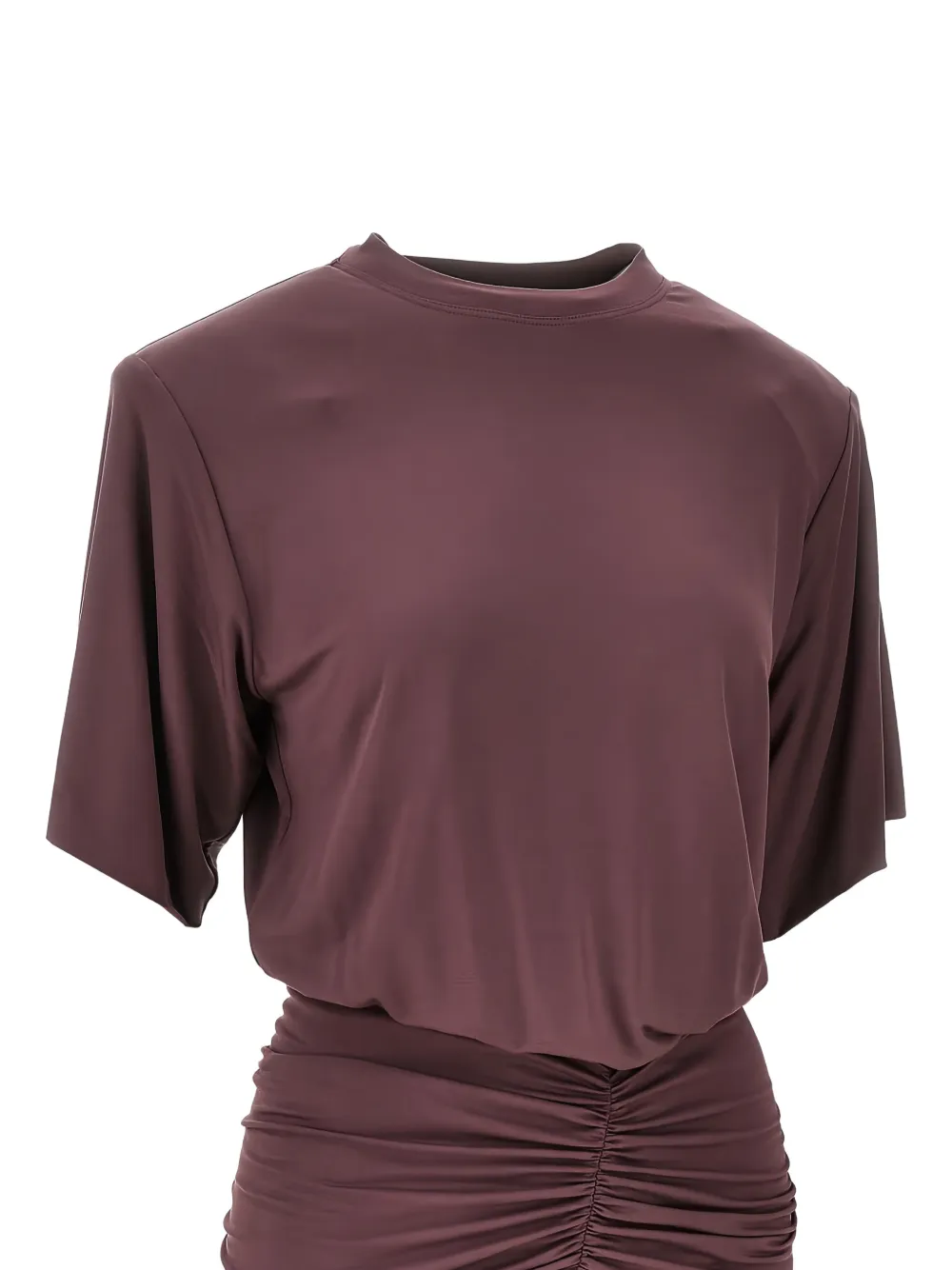 THE ANDAMANE Lennox ruched mini dress - Paars