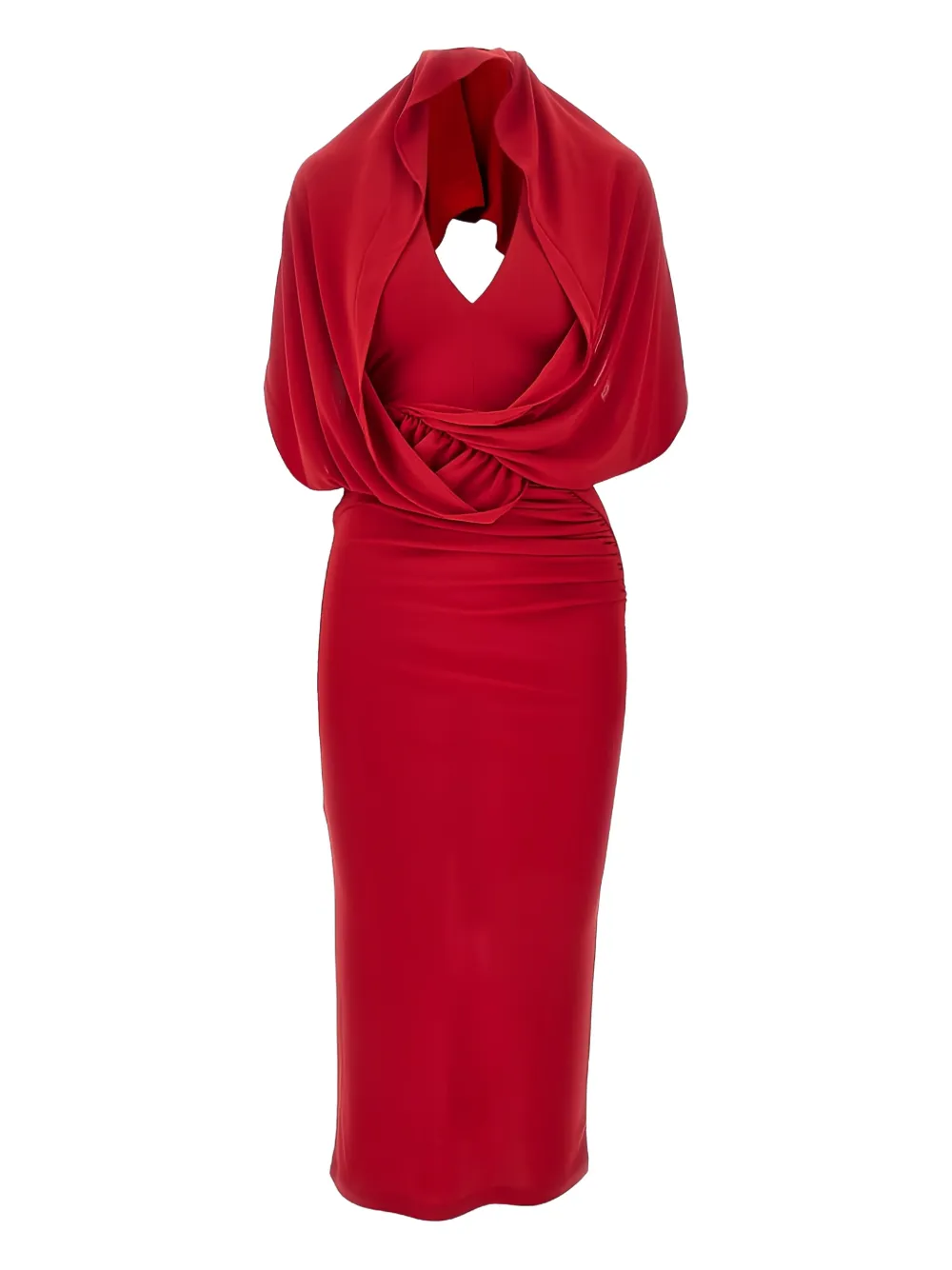 THE ANDAMANE Annie open-back midi dress - Rosso