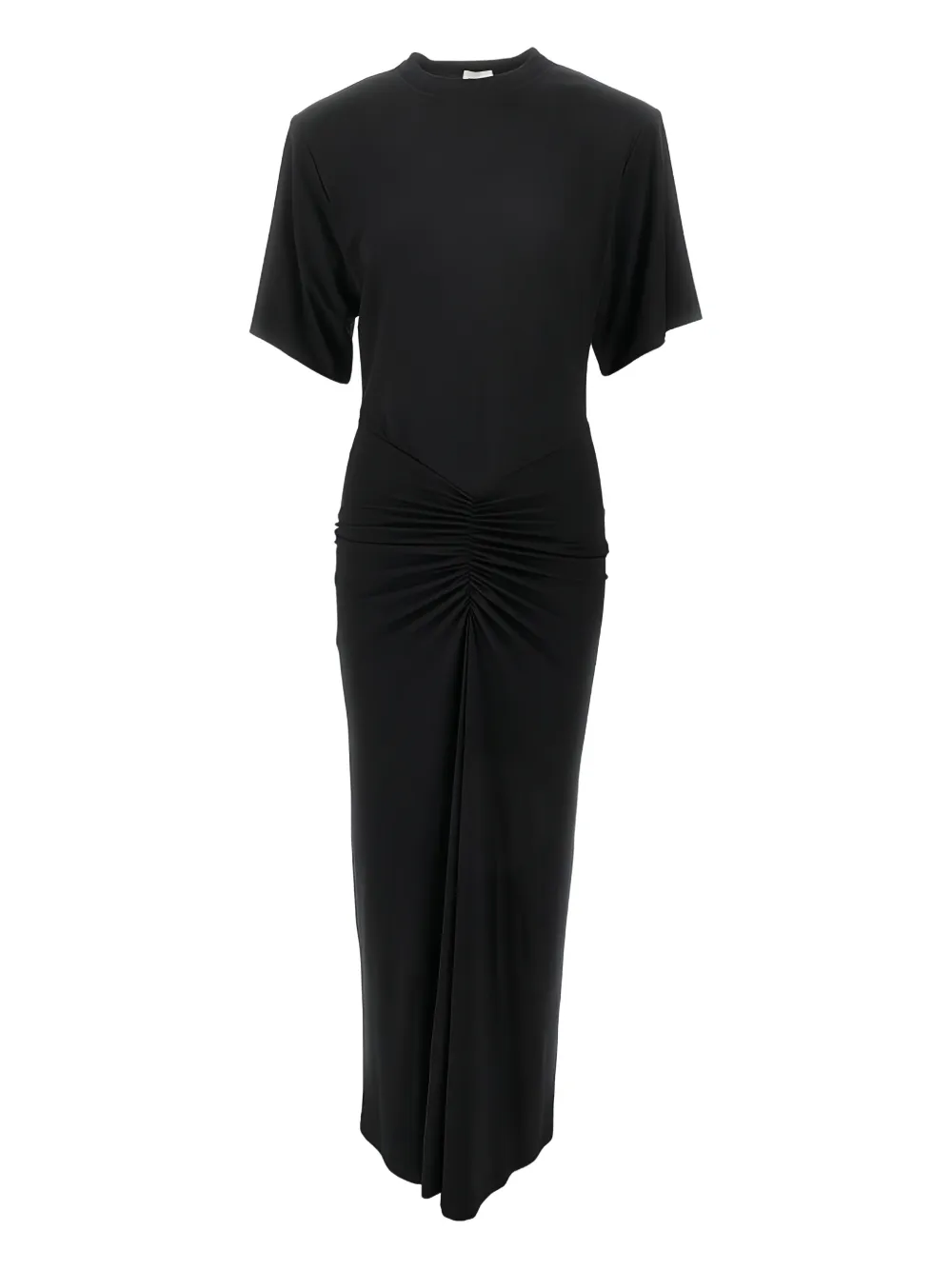 THE ANDAMANE ruched midi dress - Nero