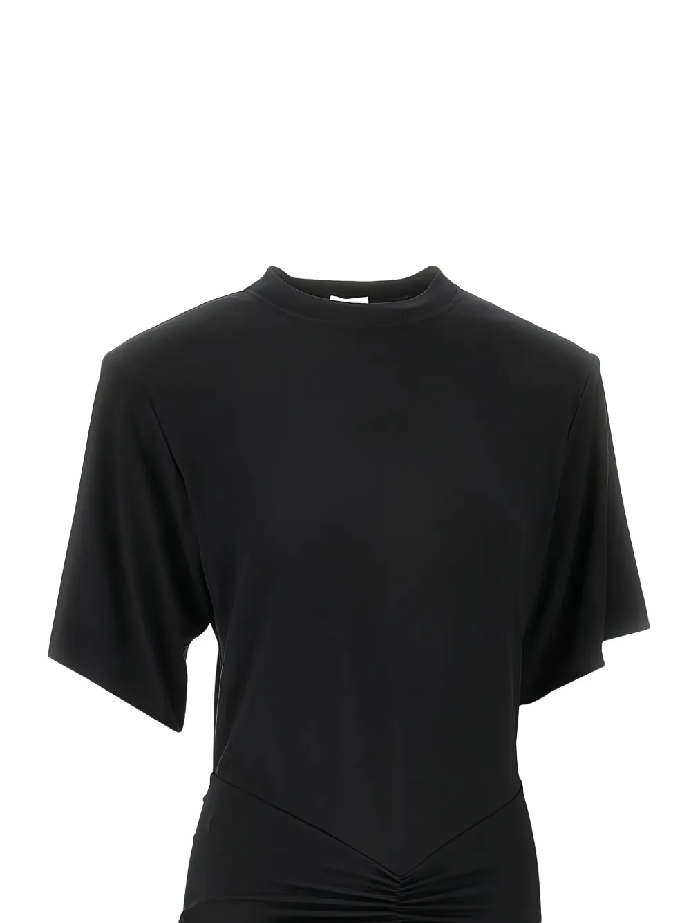 THE ANDAMANE ruched midi dress - Zwart