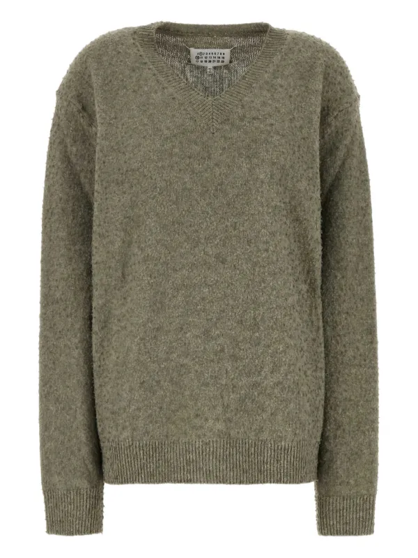 Maison Margiela V-neck Sweater | Green | FARFETCH CA