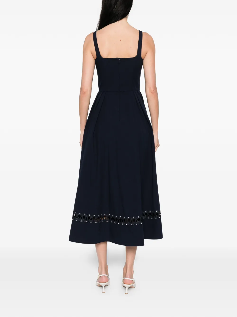 Maje Flared midi-jurk Blauw