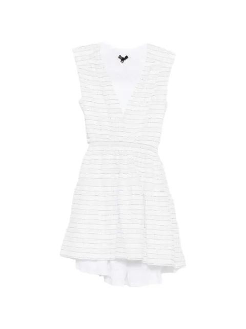 Maje V-neck stripe mini dress