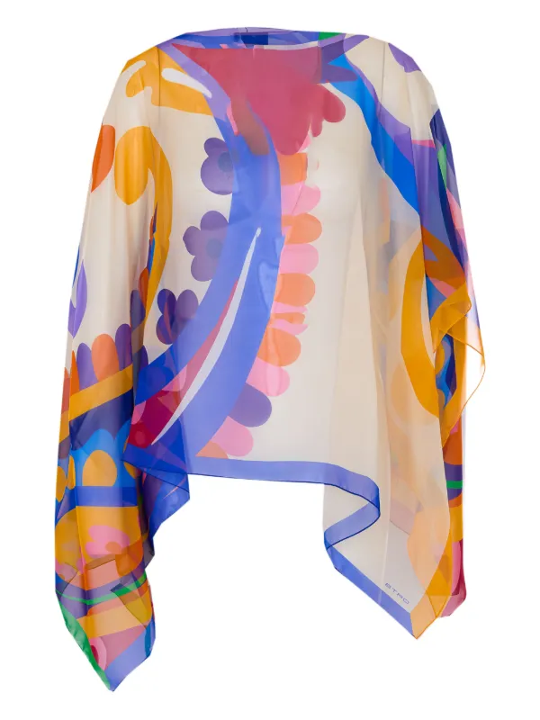ETRO プリント トップ | ブルー | FARFETCH JP