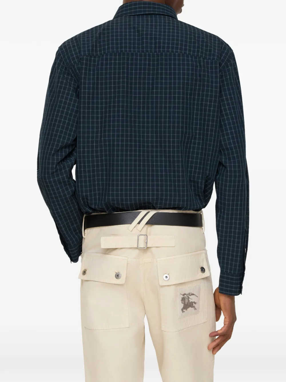 Burberry Geruit overhemd Blauw