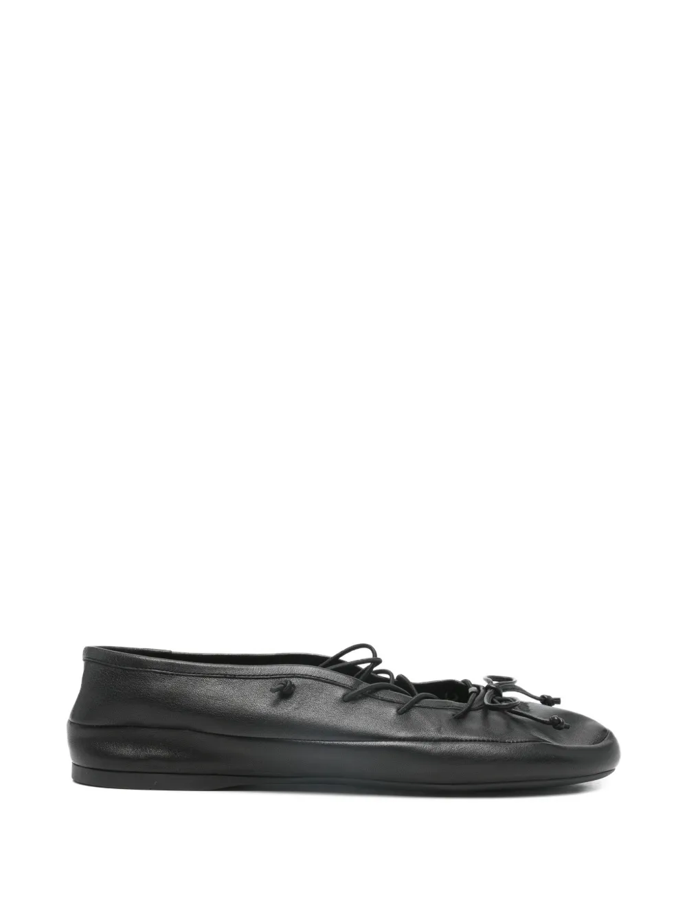 Miu Miu tie ballet flats - Nero