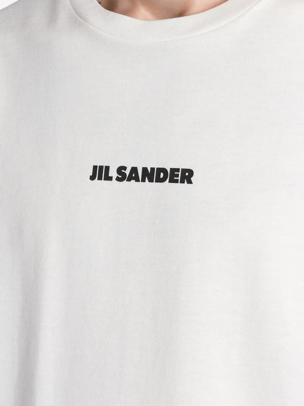 Jil Sander T-shirt met logoprint Wit
