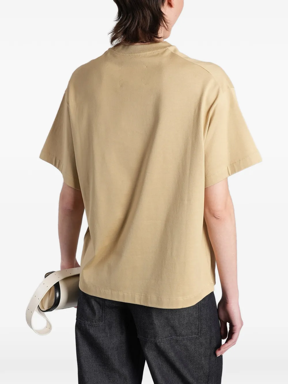 Jil Sander T-shirt met logoprint Beige