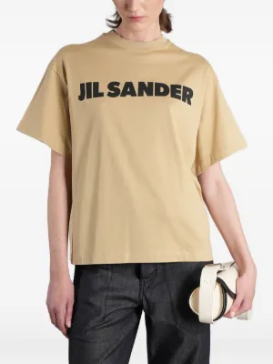 Jil Sander エンブロイダリー Tシャツ | ニュートラル | FARFETCH JP