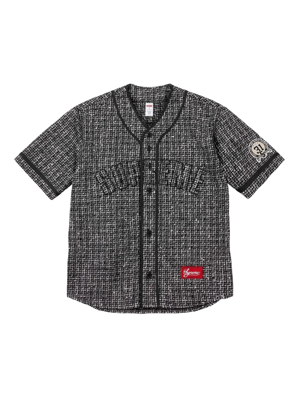 Supreme boucle baseball shirt - Nero