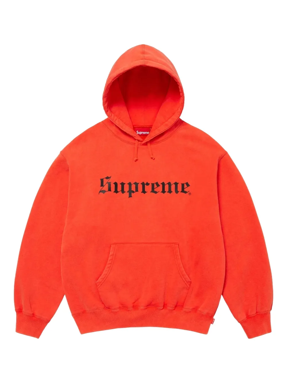 Supreme logo-lettering hoodie - Orange