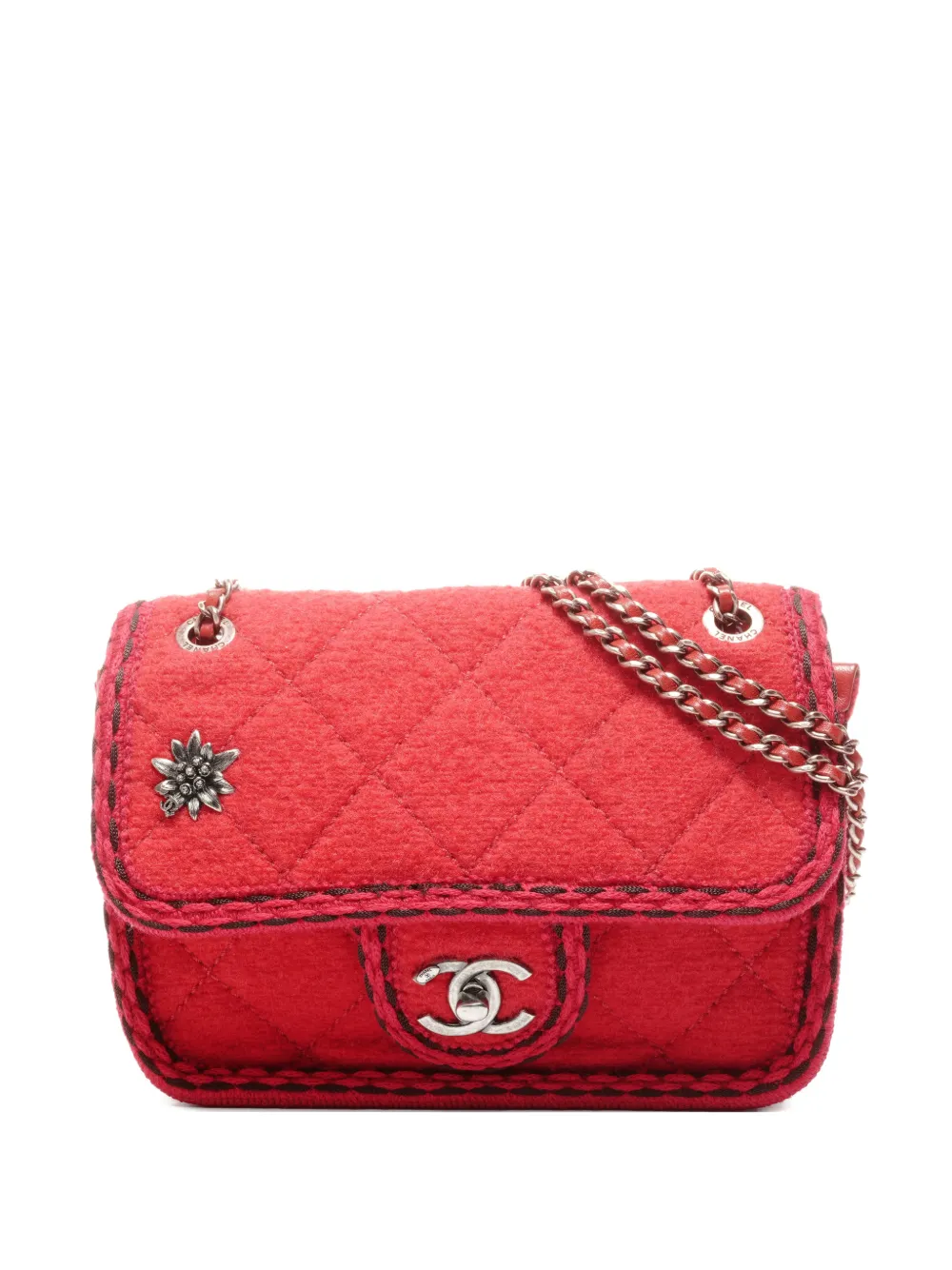 CHANEL Pre-Owned 2015 Paris-Salzburg quilted flap shoulder bag - Rosso