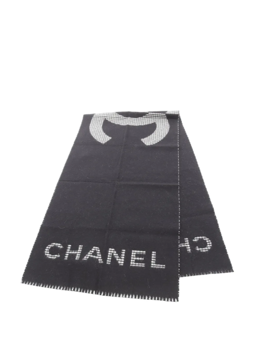 CHANEL Pre-Owned 2000-2025 CC Logo Cashmere Scarf scarves - Nero