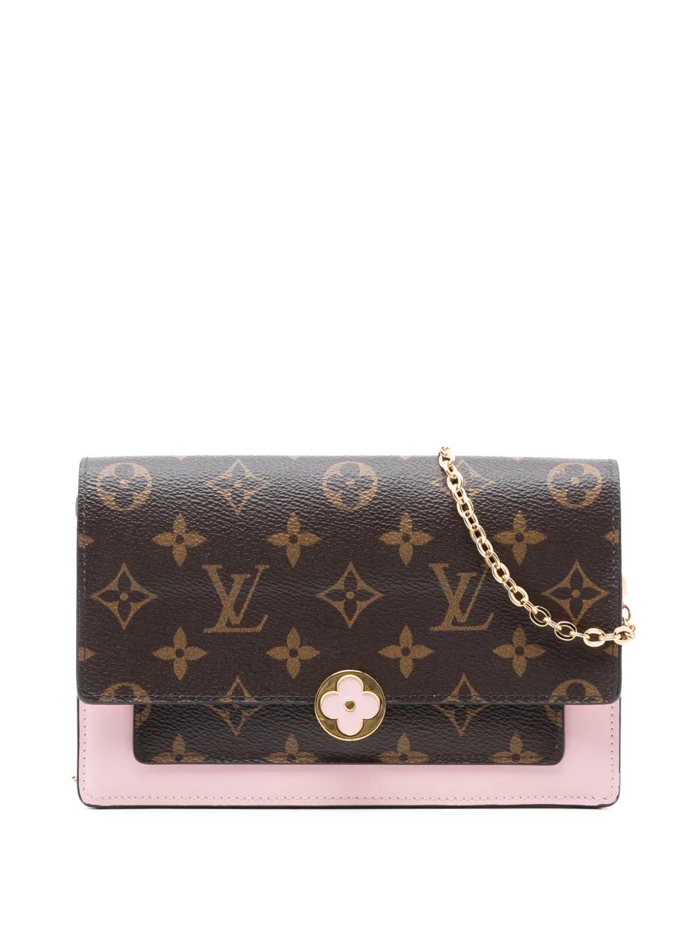 Louis Vuitton Pre-Owned 2021-2025 Monogram Flore Wallet On Chain crossbody bag - Marrone