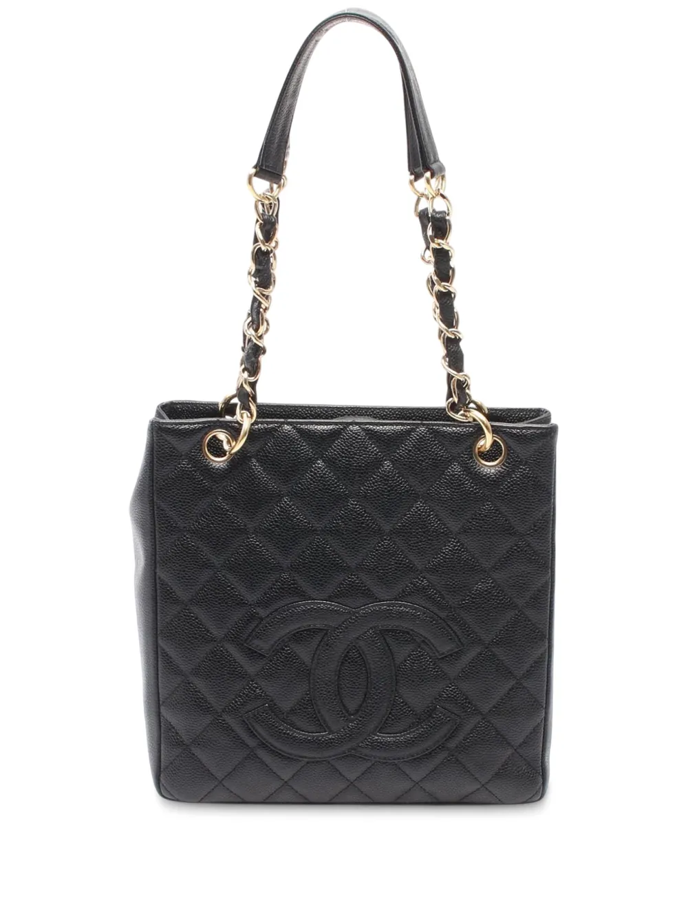 CHANEL Pre-Owned 2002-2003 CC Caviar Quilted Petit Shopping PST tote bag - Nero