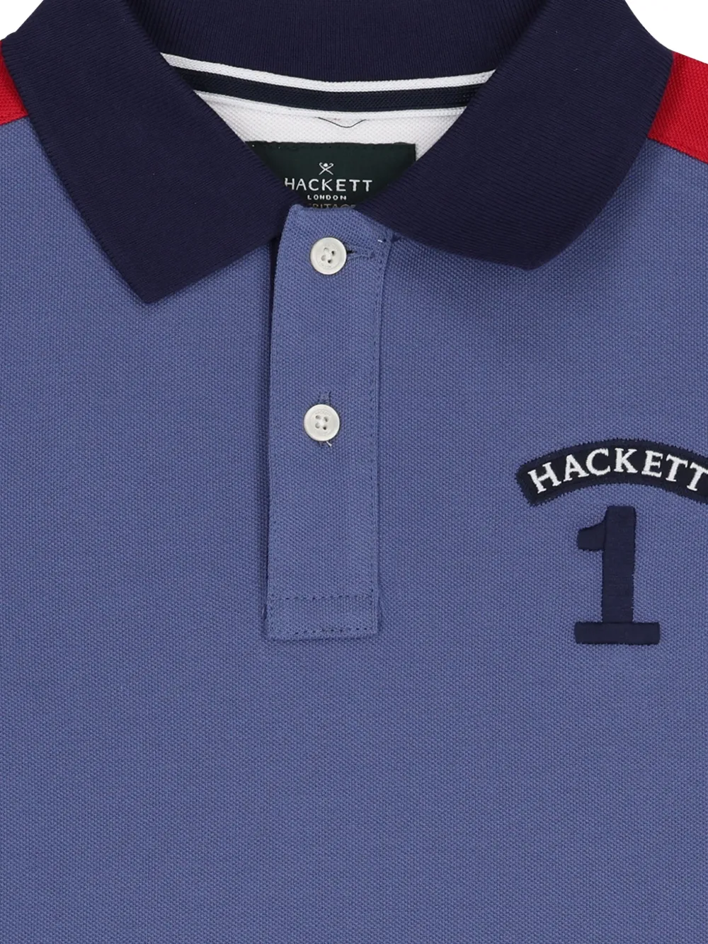 Hackett Kids Poloshirt met logodetail Blauw